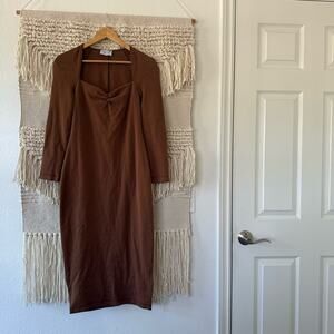 Victor Glemaud Portrait Collar Midi Dress